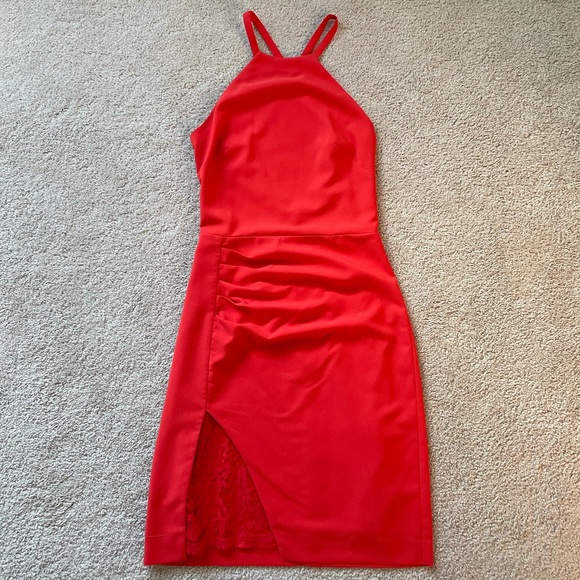 Bebe Red Tight Dress - Size: 0 - Picture 1 of 10